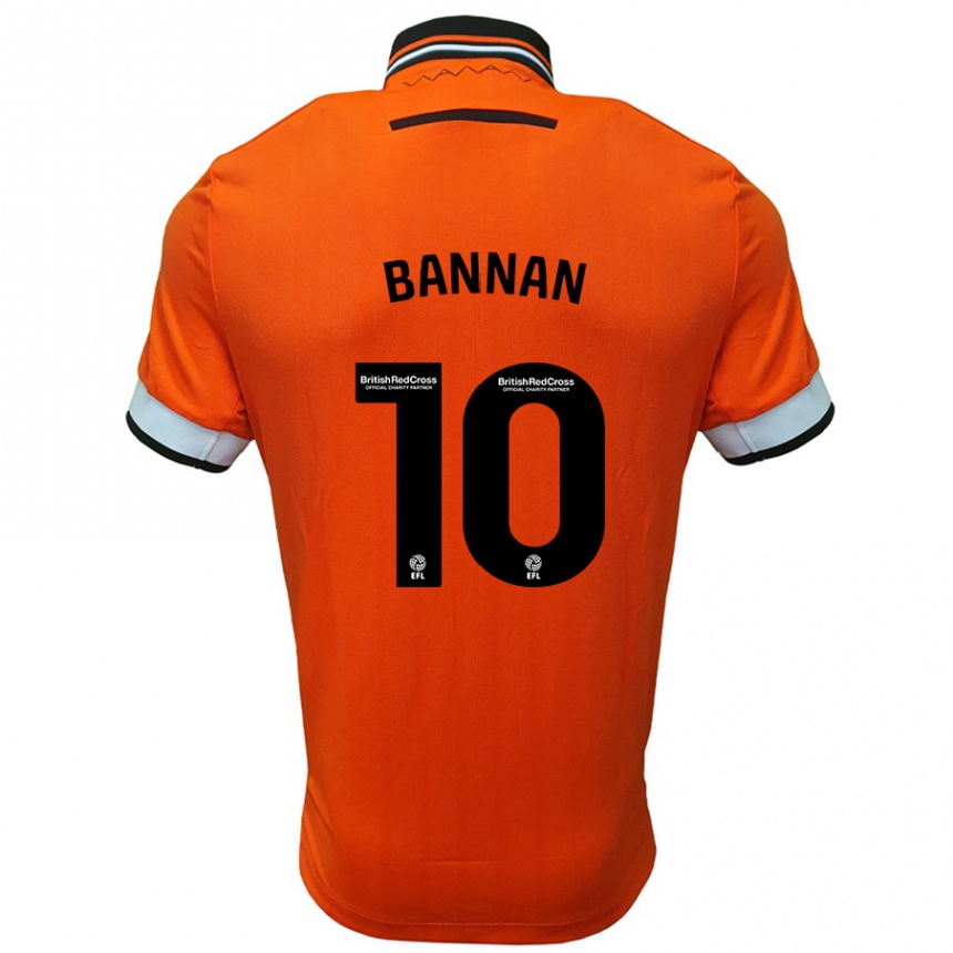 Men Football Barry Bannan #10 Orange White Away Jersey 2024/25 T-Shirt Uk