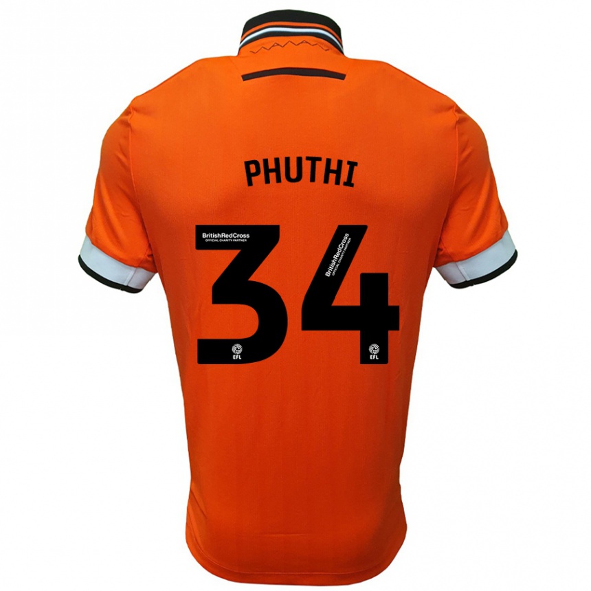 Men Football Joey Phuthi #34 Orange White Away Jersey 2024/25 T-Shirt Uk