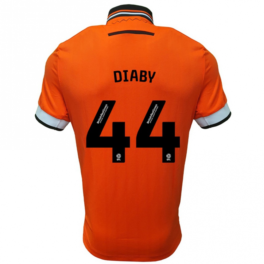 Men Football Momo Diaby #44 Orange White Away Jersey 2024/25 T-Shirt Uk