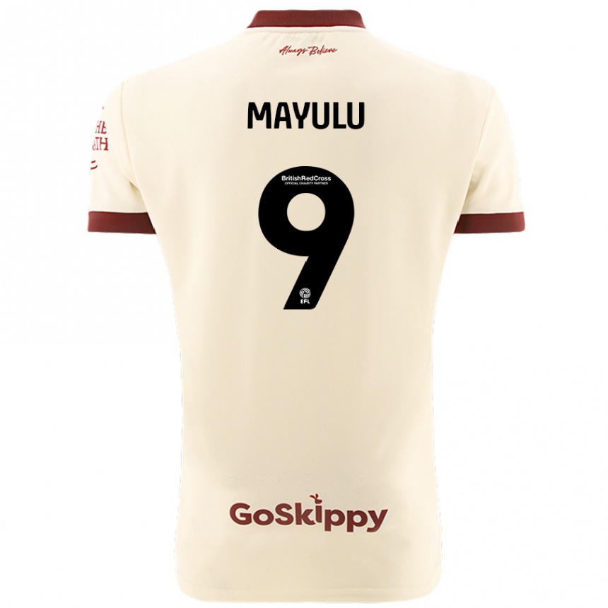 Men Football Fally Mayulu #9 Cream White Away Jersey 2024/25 T-Shirt Uk