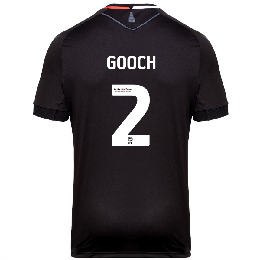 Men Football Lynden Gooch #2 Black Away Jersey 2024/25 T-Shirt Uk