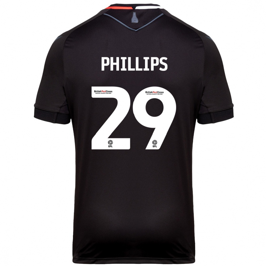 Men Football D'margio Wright-Phillips #29 Black Away Jersey 2024/25 T-Shirt Uk