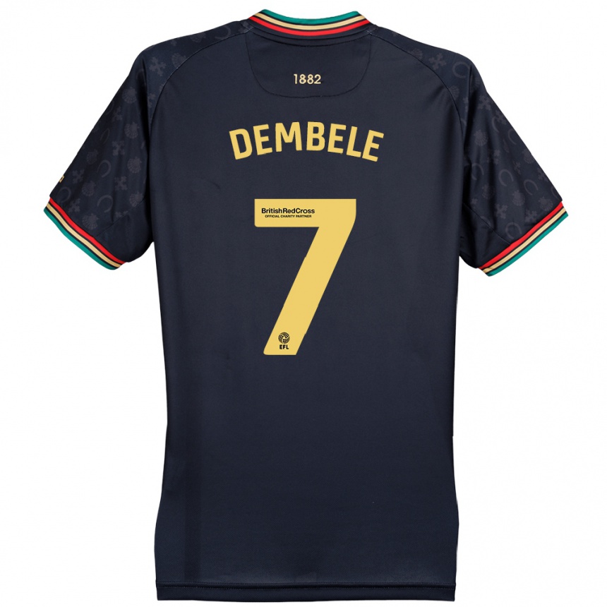 Men Football Karamoko Dembélé #7 Dark Navy Blue Away Jersey 2024/25 T-Shirt Uk