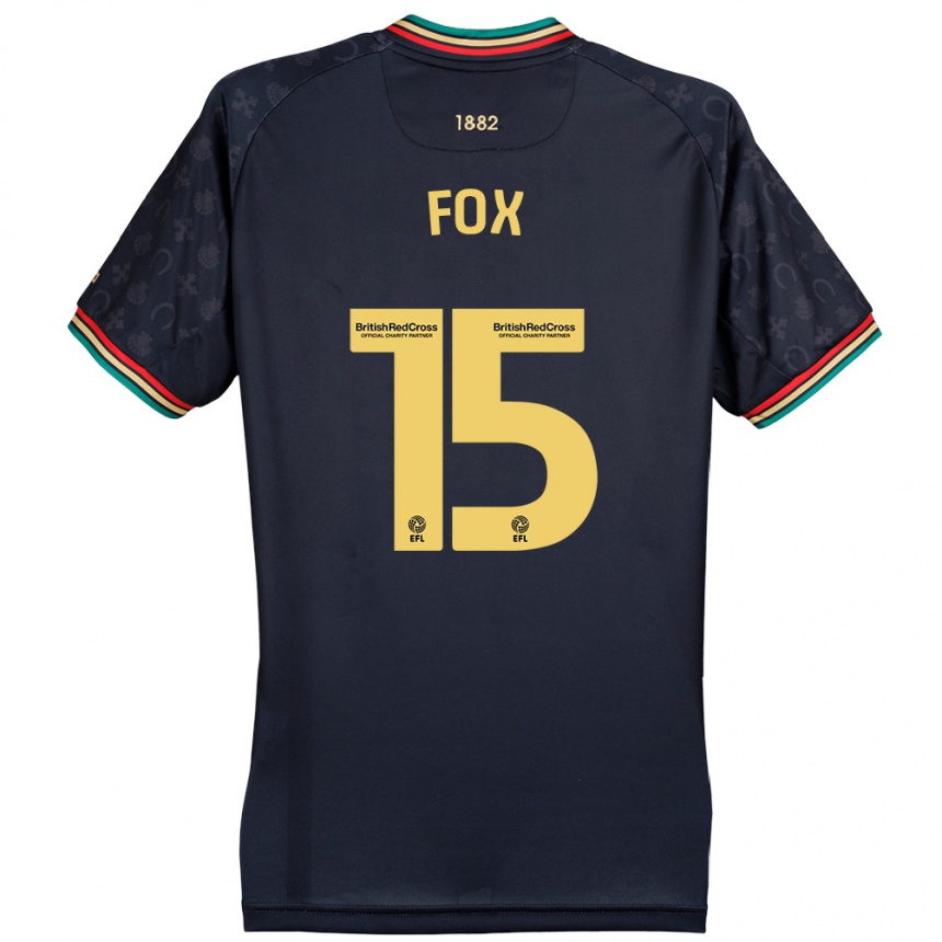 Men Football Morgan Fox #15 Dark Navy Blue Away Jersey 2024/25 T-Shirt Uk