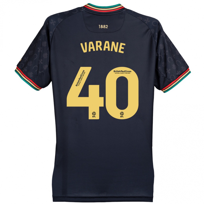 Men Football Jonathan Varane #40 Dark Navy Blue Away Jersey 2024/25 T-Shirt Uk