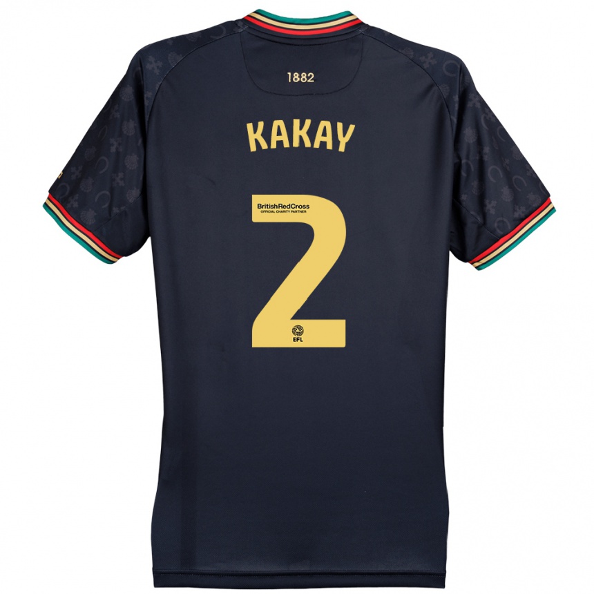 Men Football Osman Kakay #2 Dark Navy Blue Away Jersey 2024/25 T-Shirt Uk