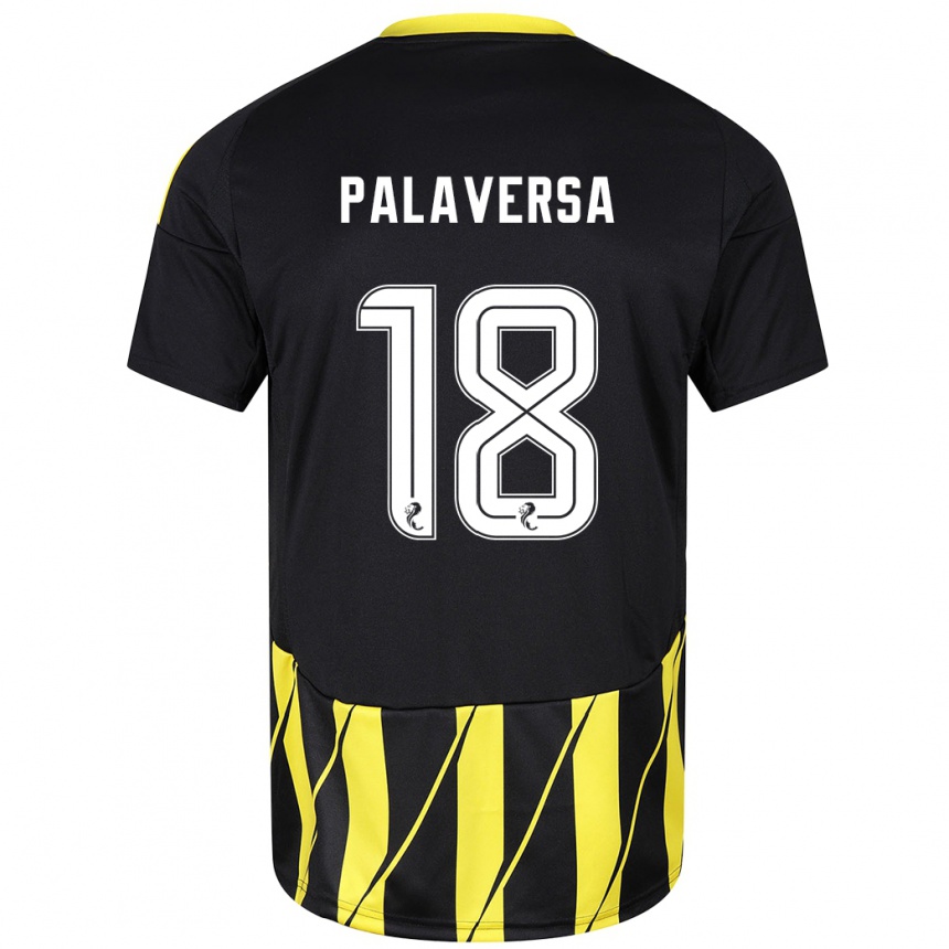 Men Football Ante Palaversa #18 Black Yellow Away Jersey 2024/25 T-Shirt Uk