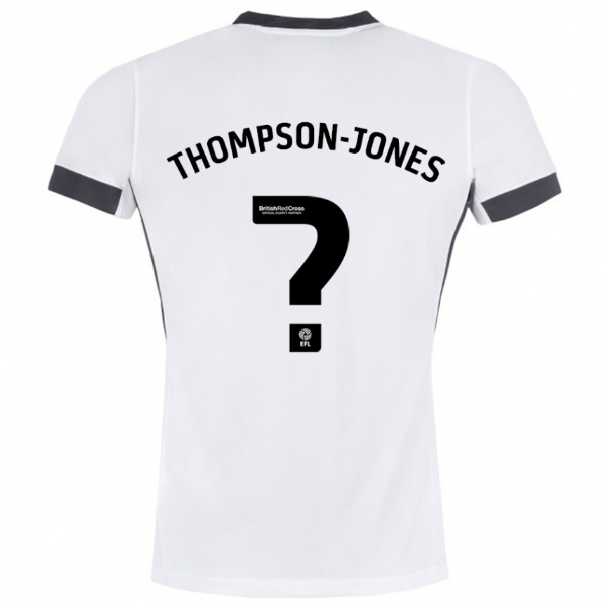 Men Football Riquelme Thompson-Jones #0 White Black Away Jersey 2024/25 T-Shirt Uk