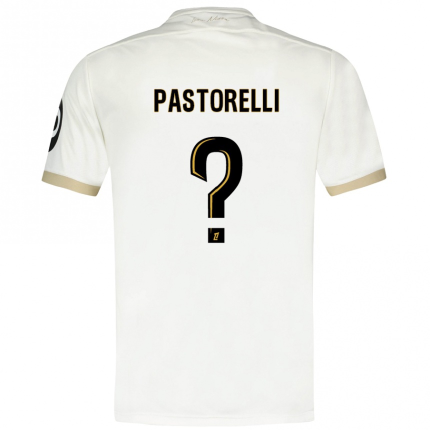 Men Football Julien Pastorelli #0 White Gold Away Jersey 2024/25 T-Shirt Uk