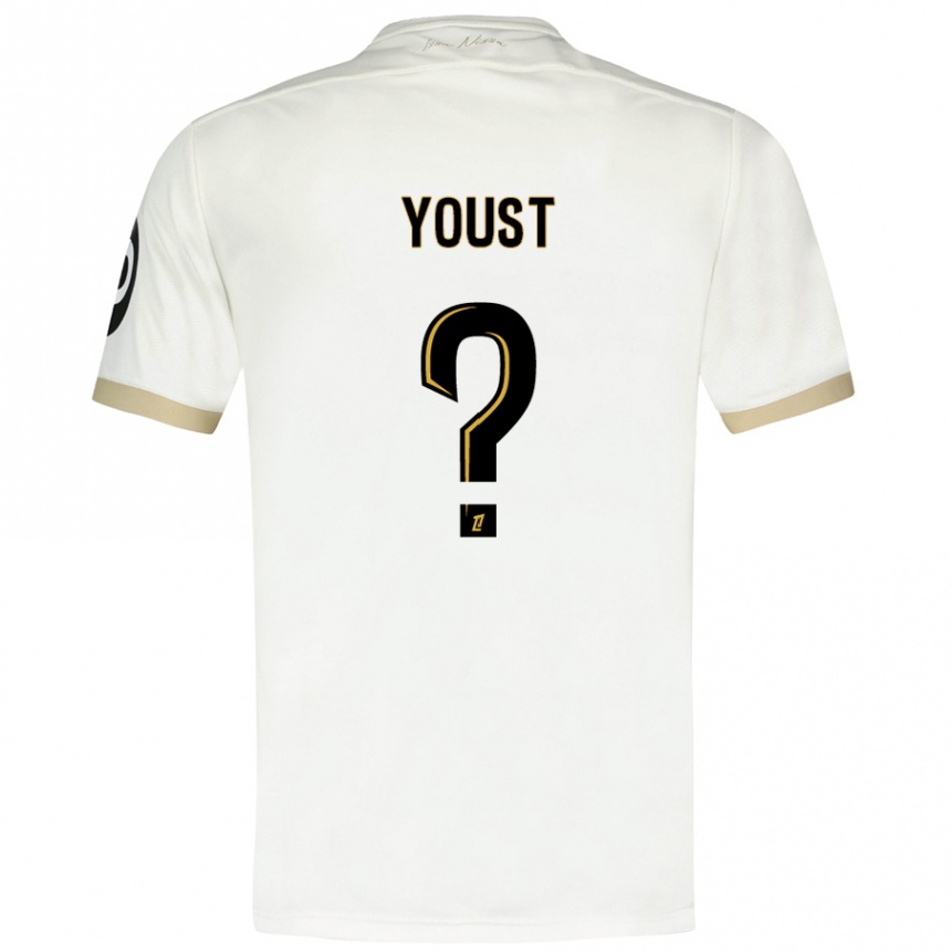 Men Football Matys Youst #0 White Gold Away Jersey 2024/25 T-Shirt Uk