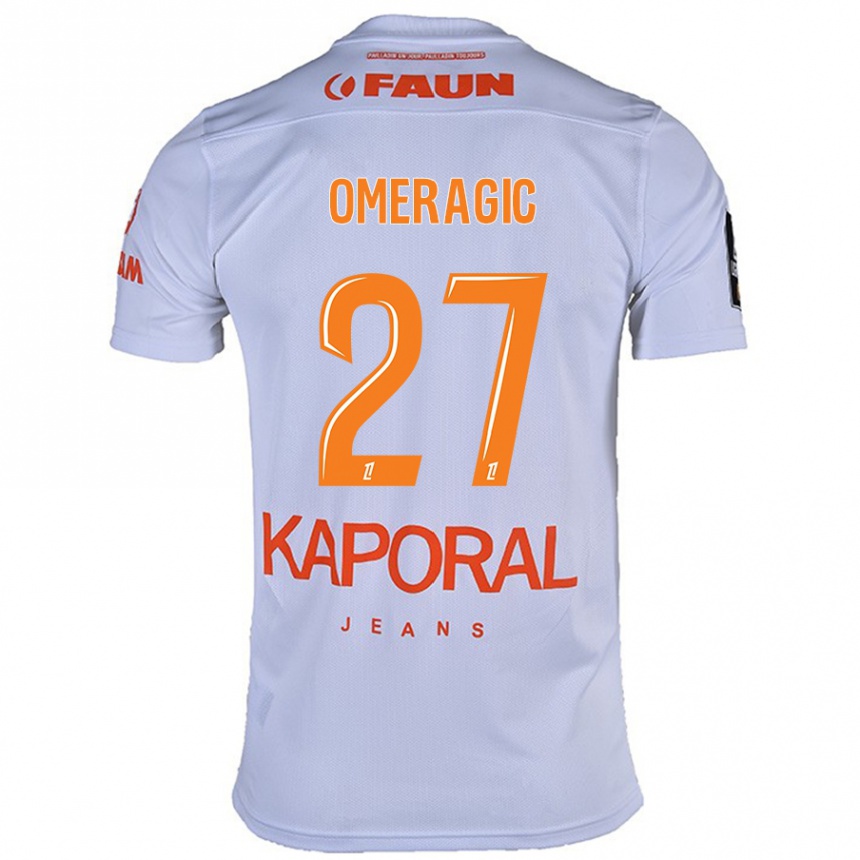 Men Football Becir Omeragic #27 White Away Jersey 2024/25 T-Shirt Uk