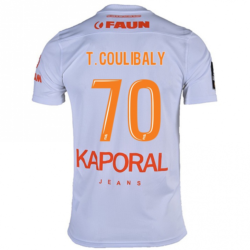 Men Football Tanguy Coulibaly #70 White Away Jersey 2024/25 T-Shirt Uk