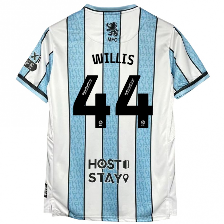 Men Football Pharrell Willis #44 White Blue Away Jersey 2024/25 T-Shirt Uk