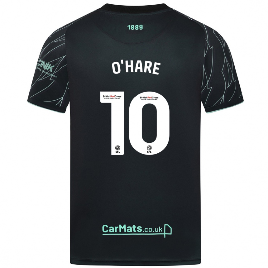 Men Football Callum O'hare #10 Black Green Away Jersey 2024/25 T-Shirt Uk