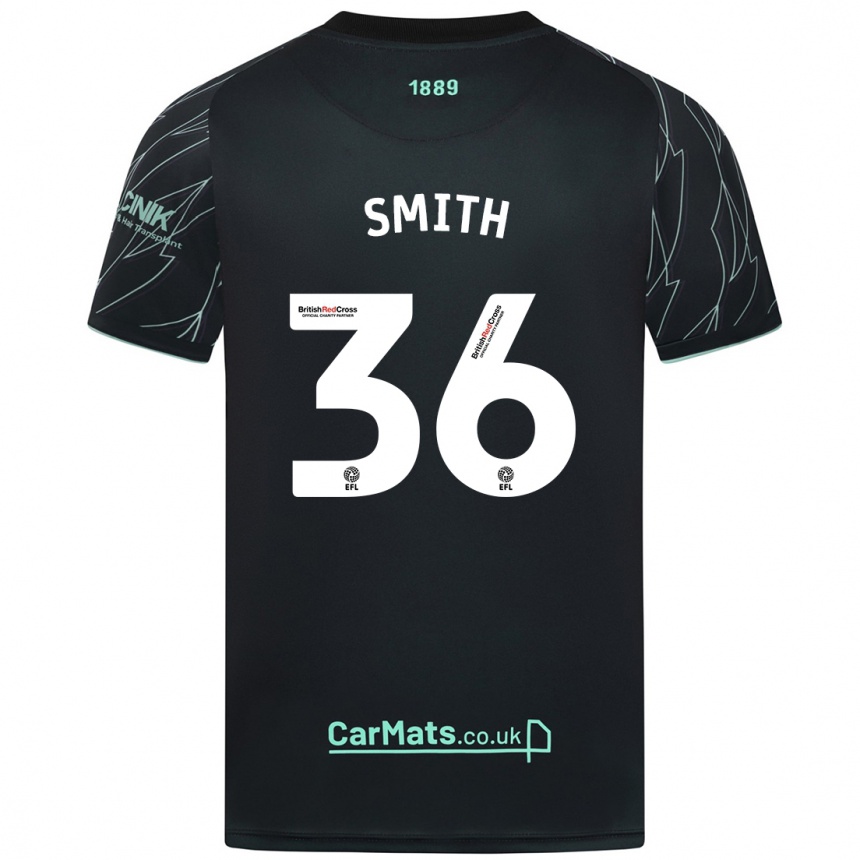 Men Football Joshua Smith #36 Black Green Away Jersey 2024/25 T-Shirt Uk