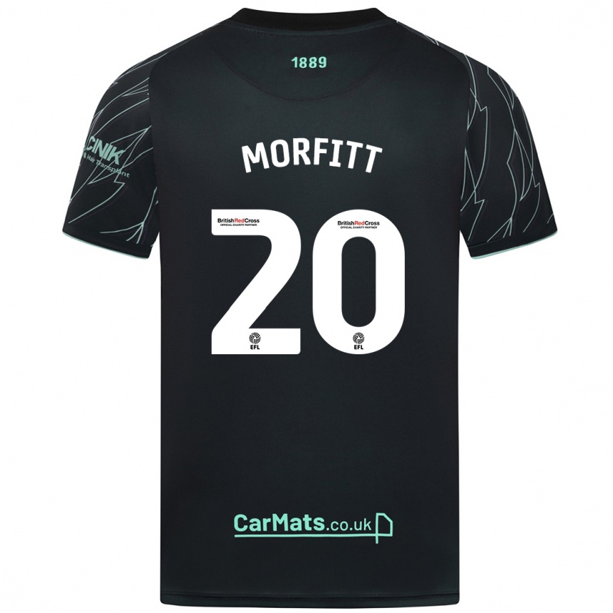 Men Football Izzy Morfitt #20 Black Green Away Jersey 2024/25 T-Shirt Uk