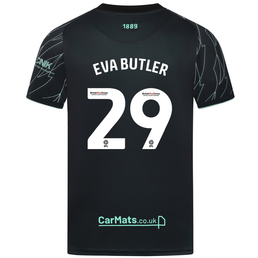 Men Football Eva Butler #29 Black Green Away Jersey 2024/25 T-Shirt Uk