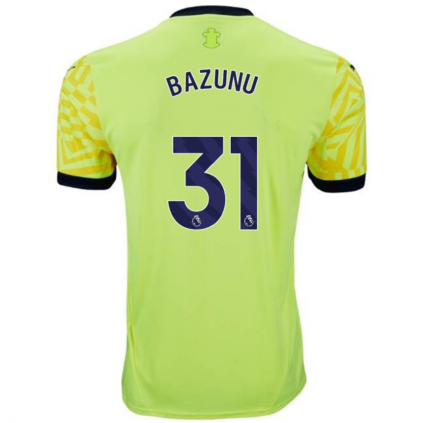 Men Football Gavin Bazunu #31 Yellow Away Jersey 2024/25 T-Shirt Uk