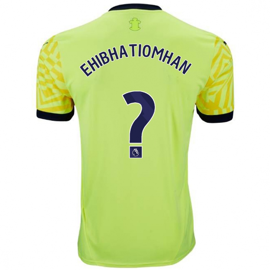 Men Football Princewill Ehibhatiomhan #0 Yellow Away Jersey 2024/25 T-Shirt Uk