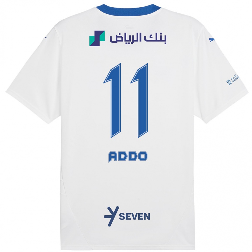 Men Football Elizabeth Addo #11 White Blue Away Jersey 2024/25 T-Shirt Uk