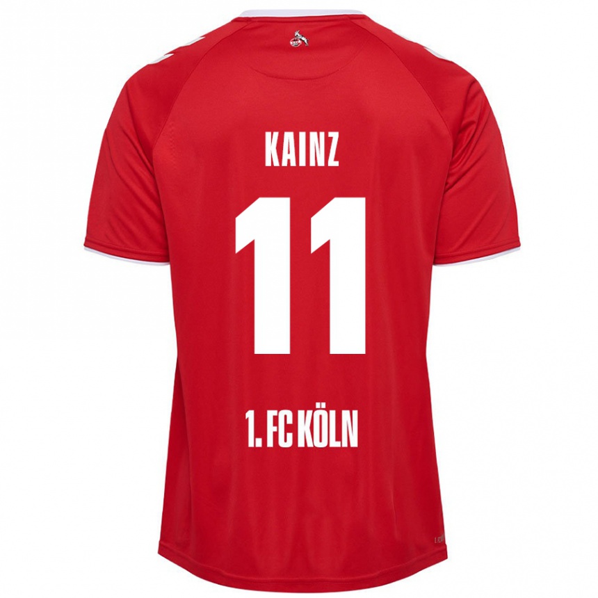 Men Football Florian Kainz #11 Red White Away Jersey 2024/25 T-Shirt Uk