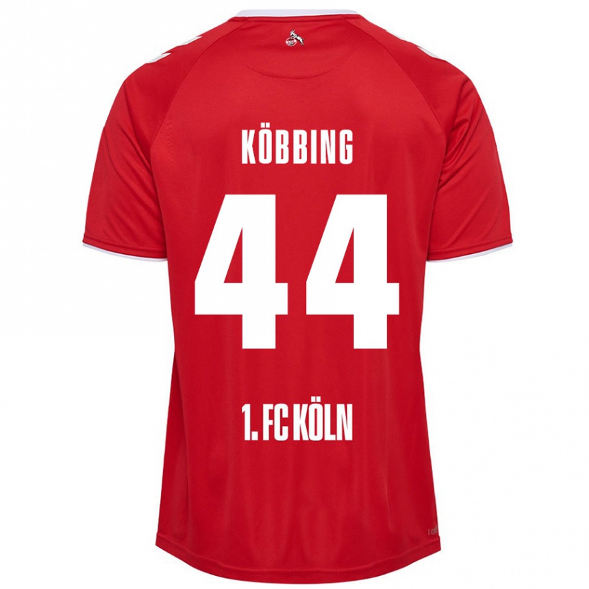 Men Football Matthias Köbbing #44 Red White Away Jersey 2024/25 T-Shirt Uk