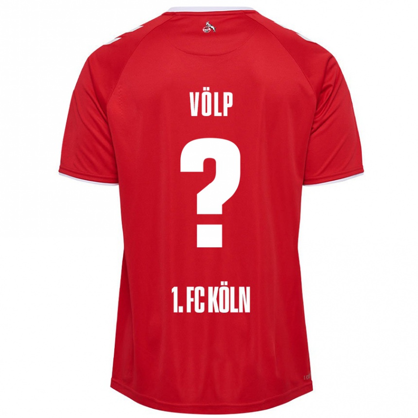 Men Football Lennard Völp #0 Red White Away Jersey 2024/25 T-Shirt Uk