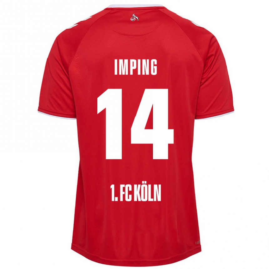 Men Football Carlotta Imping #14 Red White Away Jersey 2024/25 T-Shirt Uk