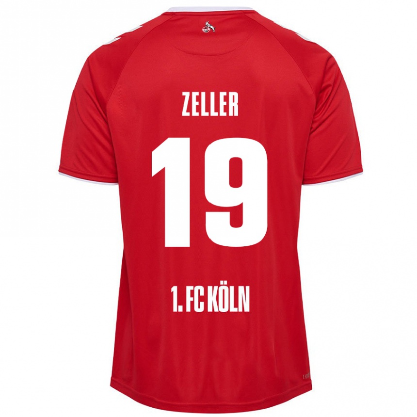 Men Football Dóra Zeller #19 Red White Away Jersey 2024/25 T-Shirt Uk