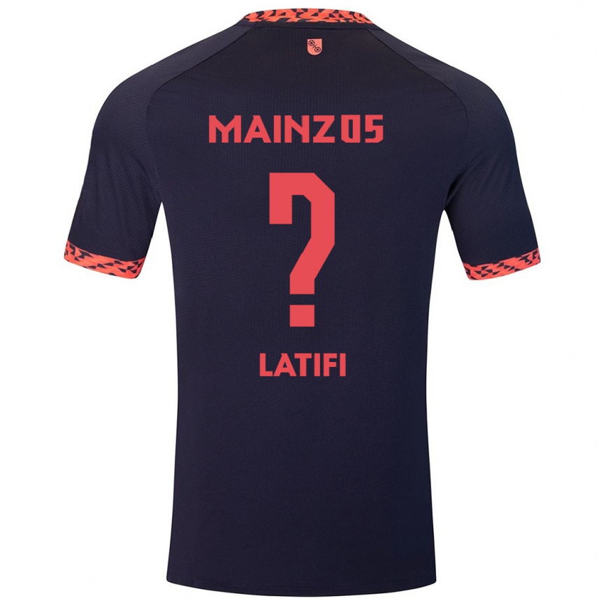 Men Football Artan Latifi #0 Blue Coral Red Away Jersey 2024/25 T-Shirt Uk