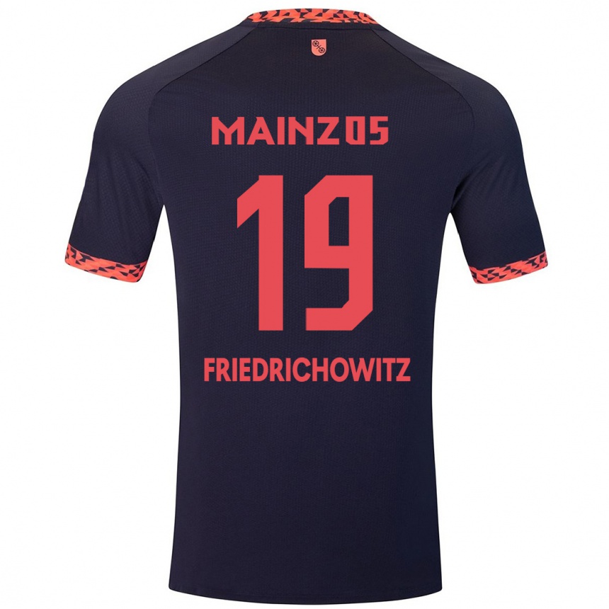 Men Football Anna Friedrichowitz #19 Blue Coral Red Away Jersey 2024/25 T-Shirt Uk