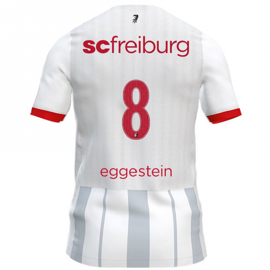 Men Football Maximilian Eggestein #8 White Grey Away Jersey 2024/25 T-Shirt Uk