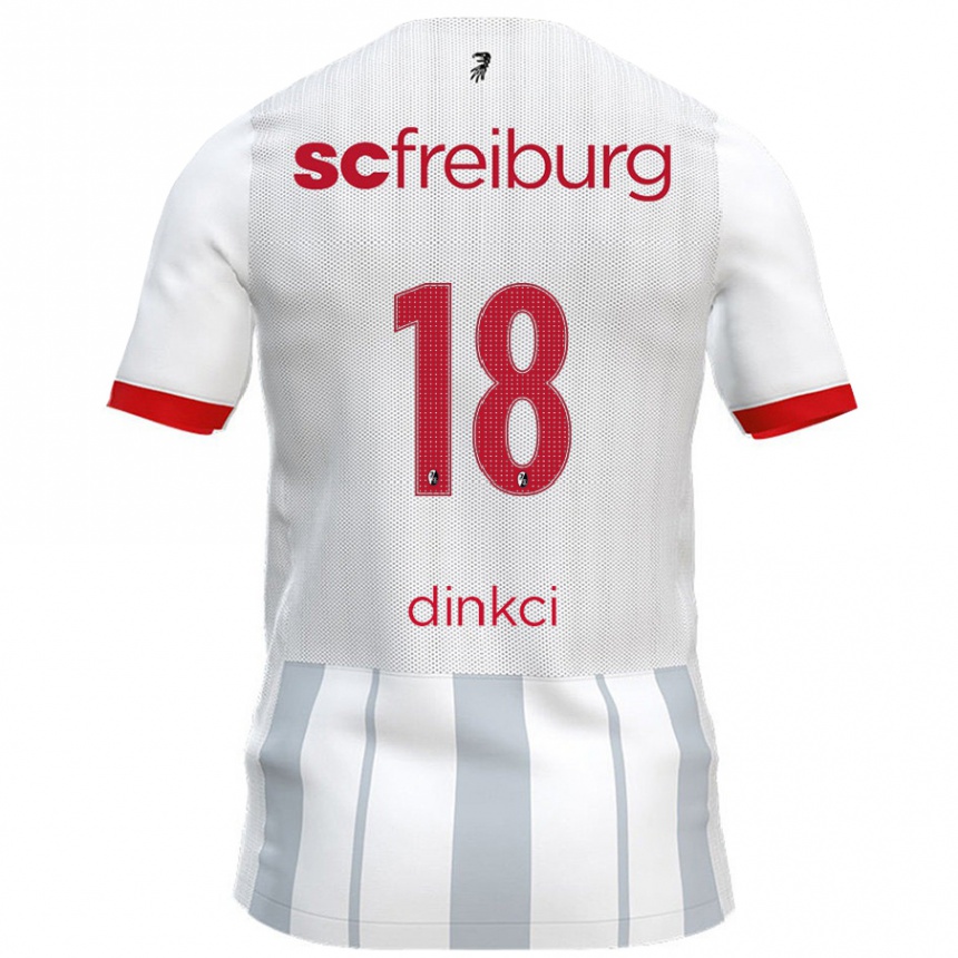 Men Football Eren Dinkci #18 White Grey Away Jersey 2024/25 T-Shirt Uk