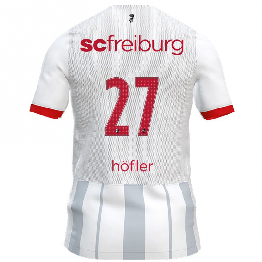 Men Football Nicolas Höfler #27 White Grey Away Jersey 2024/25 T-Shirt Uk