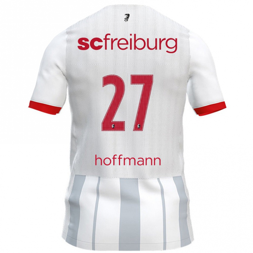 Men Football Giovanna Hoffmann #27 White Grey Away Jersey 2024/25 T-Shirt Uk