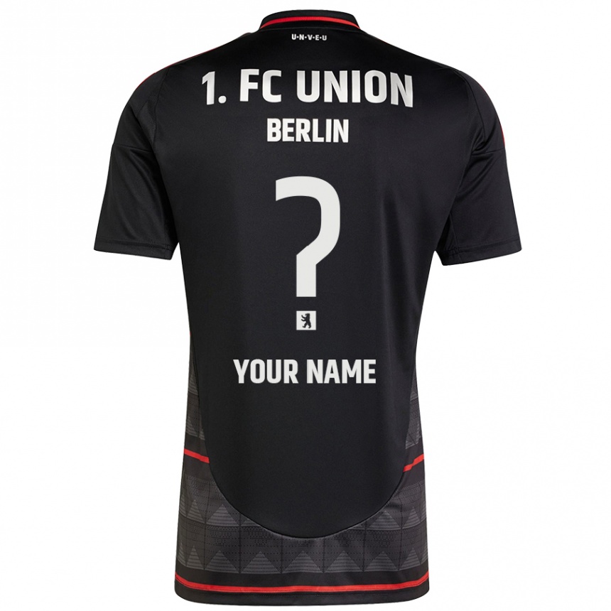 Men Football Your Name #0 Black Away Jersey 2024/25 T-Shirt Uk