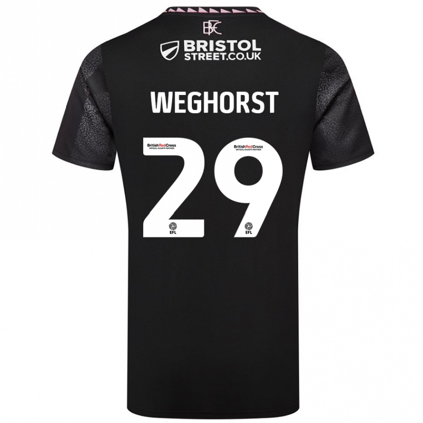 Men Football Wout Weghorst #29 Black Away Jersey 2024/25 T-Shirt Uk