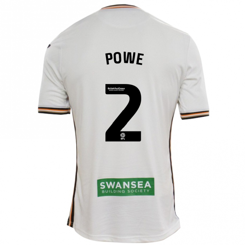 Women Football Alicia Powe #2 White Home Jersey 2024/25 T-Shirt Uk