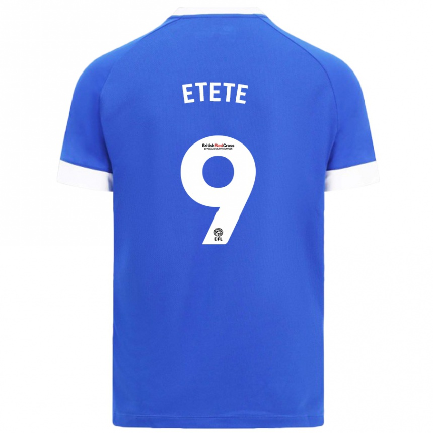 Women Football Kion Etete #9 Sky Blue Home Jersey 2024/25 T-Shirt Uk