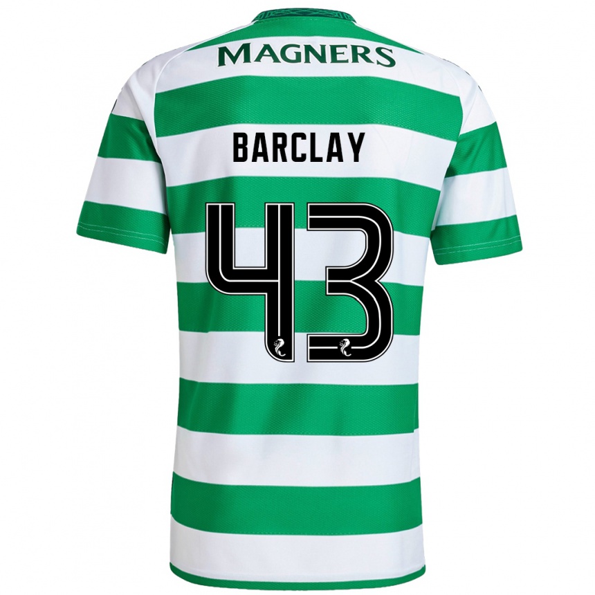 Women Football Lucy Barclay #43 Green White Home Jersey 2024/25 T-Shirt Uk