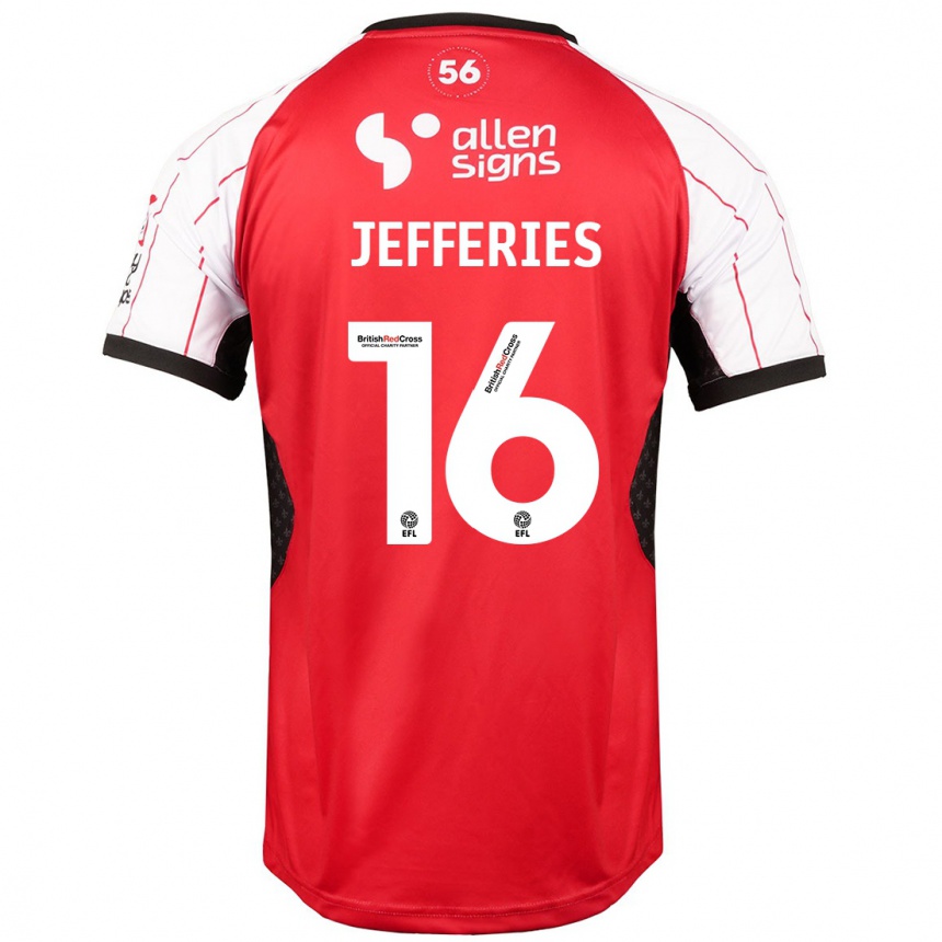 Women Football Dom Jefferies #16 White Home Jersey 2024/25 T-Shirt Uk