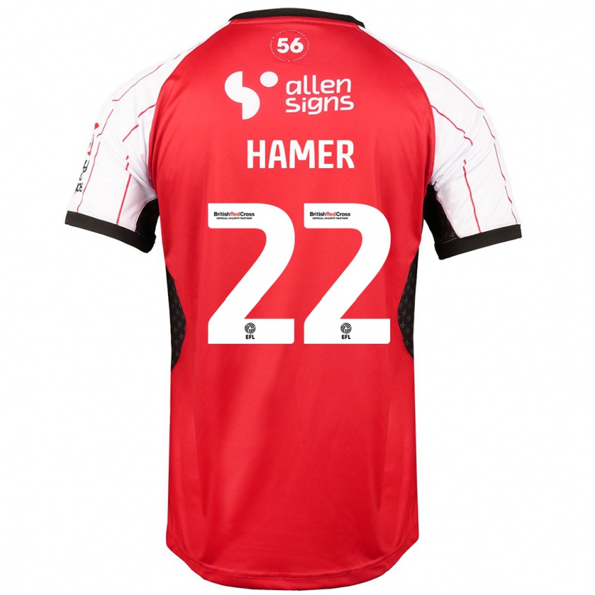 Women Football Tom Hamer #22 White Home Jersey 2024/25 T-Shirt Uk