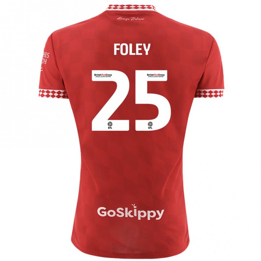 Women Football Erin Foley #25 Red Home Jersey 2024/25 T-Shirt Uk