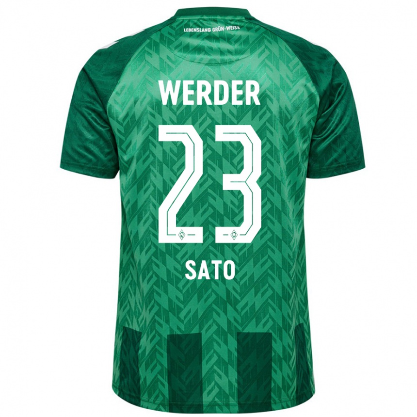 Women Football Kein Sato #23 Green Home Jersey 2024/25 T-Shirt Uk