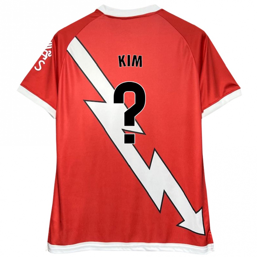 Women Football Nathaniel Kim #0 White Red Home Jersey 2024/25 T-Shirt Uk