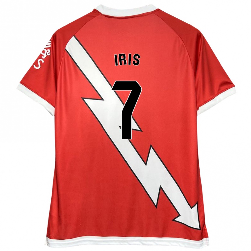 Women Football Iris Ponciano Del Rio #7 White Red Home Jersey 2024/25 T-Shirt Uk