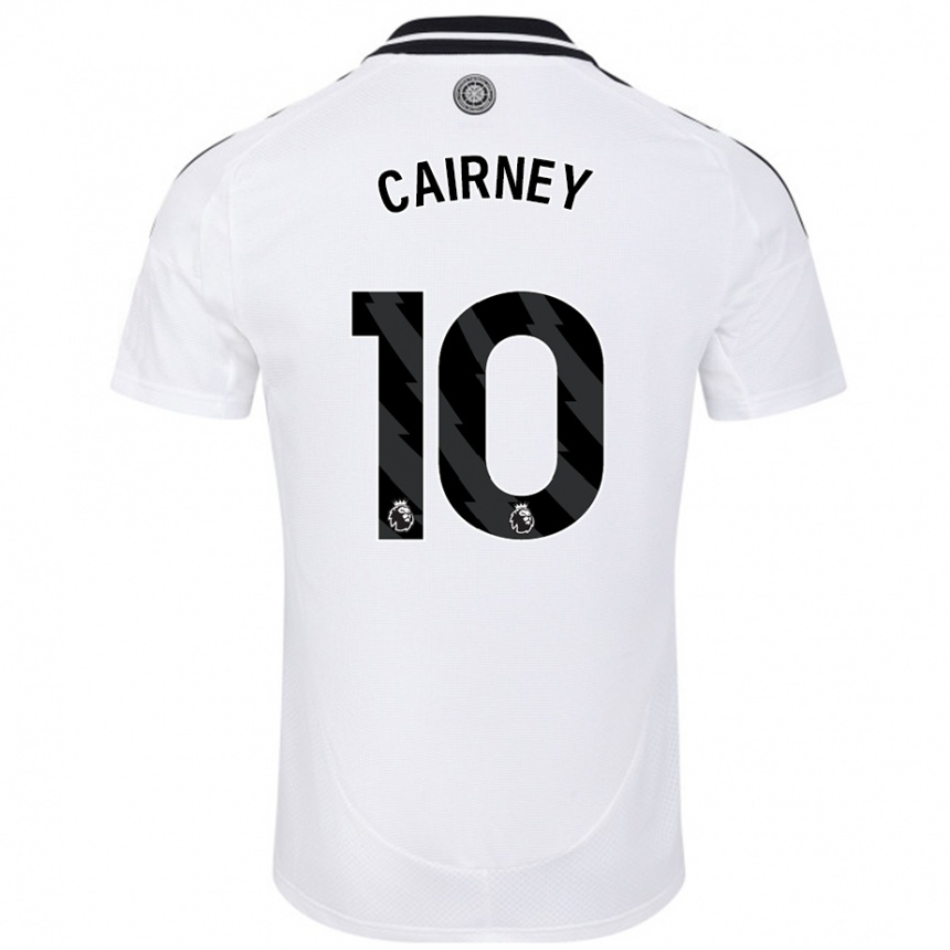 Women Football Tom Cairney #10 White Home Jersey 2024/25 T-Shirt Uk