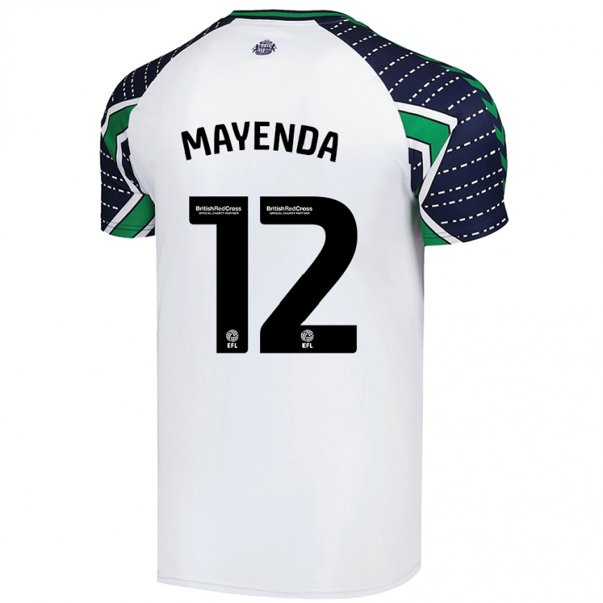 Women Football Eliezer Mayenda #12 White Away Jersey 2024/25 T-Shirt Uk