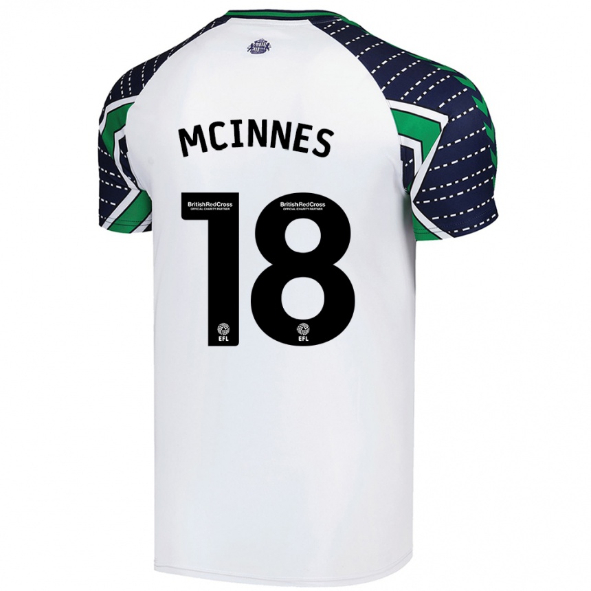 Women Football Libby Mcinnes #18 White Away Jersey 2024/25 T-Shirt Uk