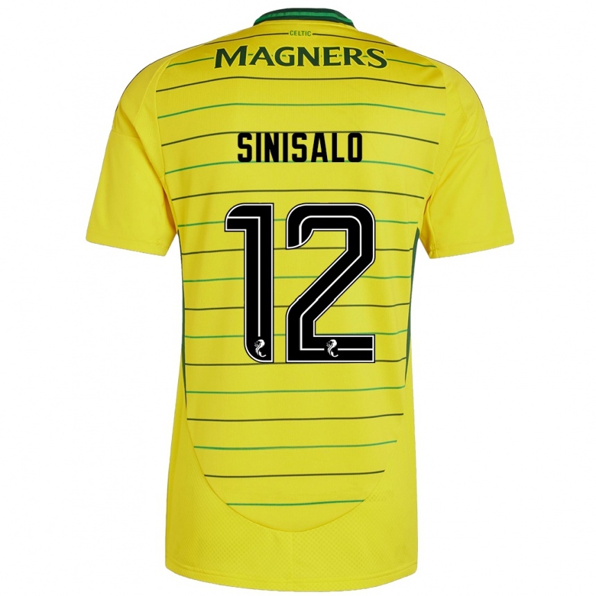 Women Football Viljami Sinisalo #12 Yellow Away Jersey 2024/25 T-Shirt Uk